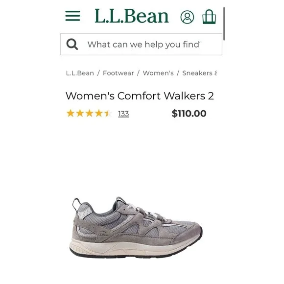 L.L. Bean Women's Size 6 Comfort Walkers 2 Lightweight Water Resistant Shoes - Picture 11 of 15